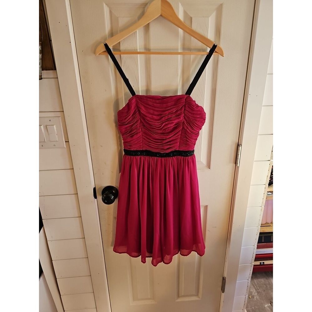 Dresses for women party wedding, maroon small size.